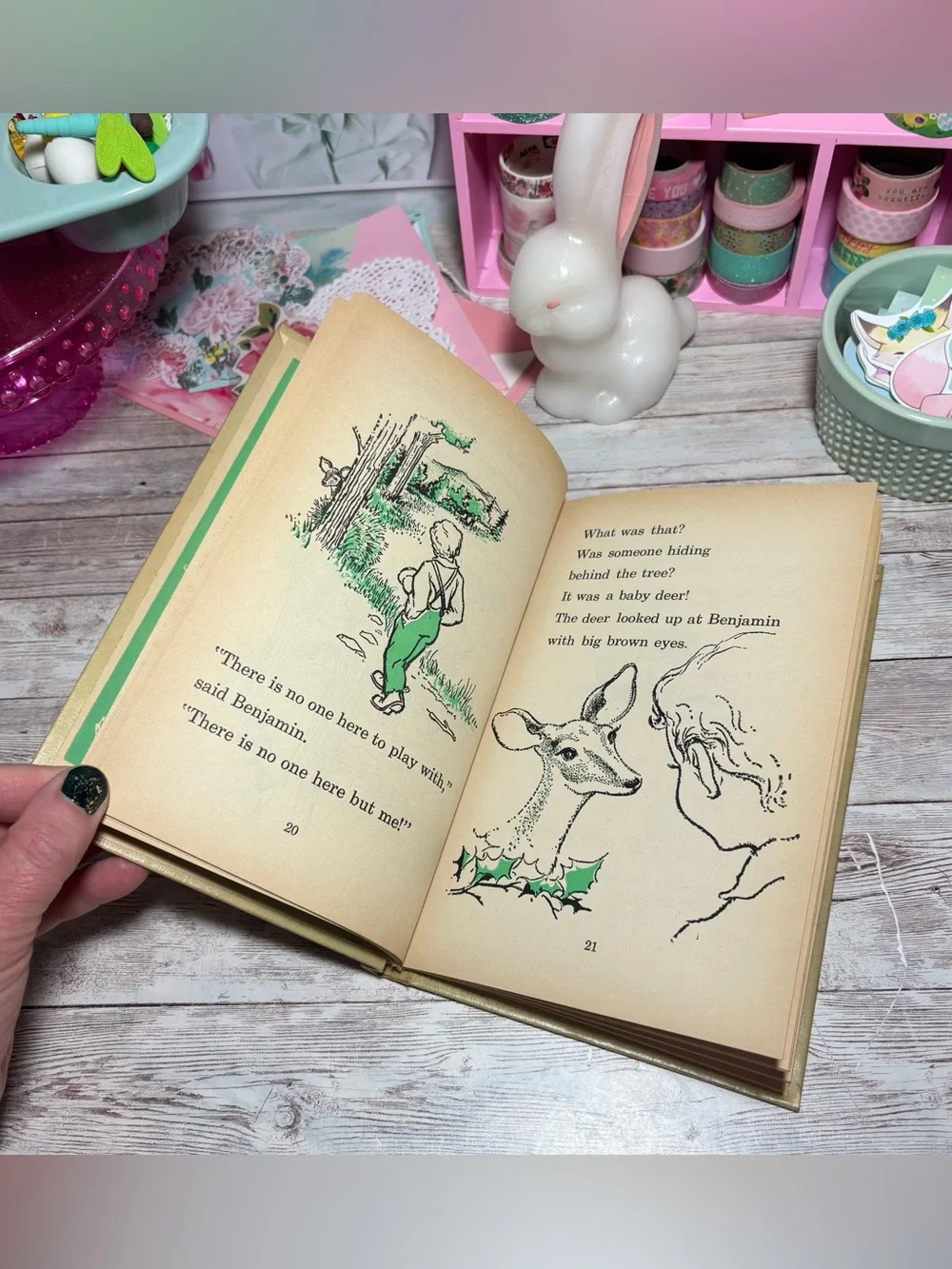 Vintage 1962 Benjamin In The Woods HC Wonder Books Easy Reader By Eleanor Clymer